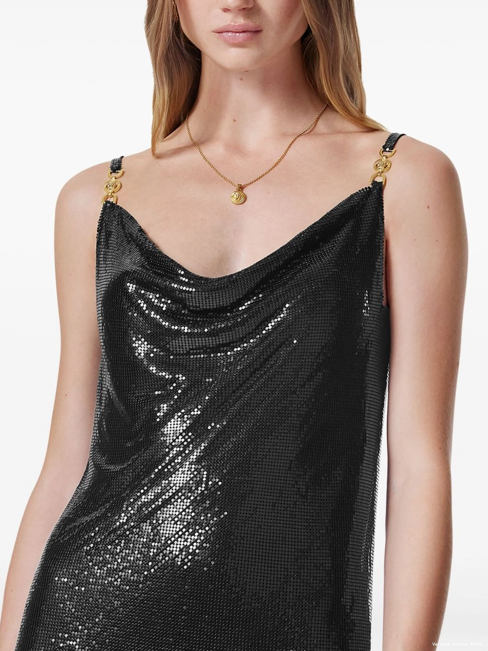 Affordable dress mini metal mesh Versace Women 0709